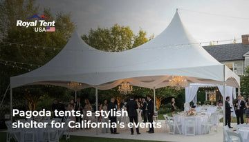 Pagoda tents, a stylish shelter for California's events Staging Royal Tent USA