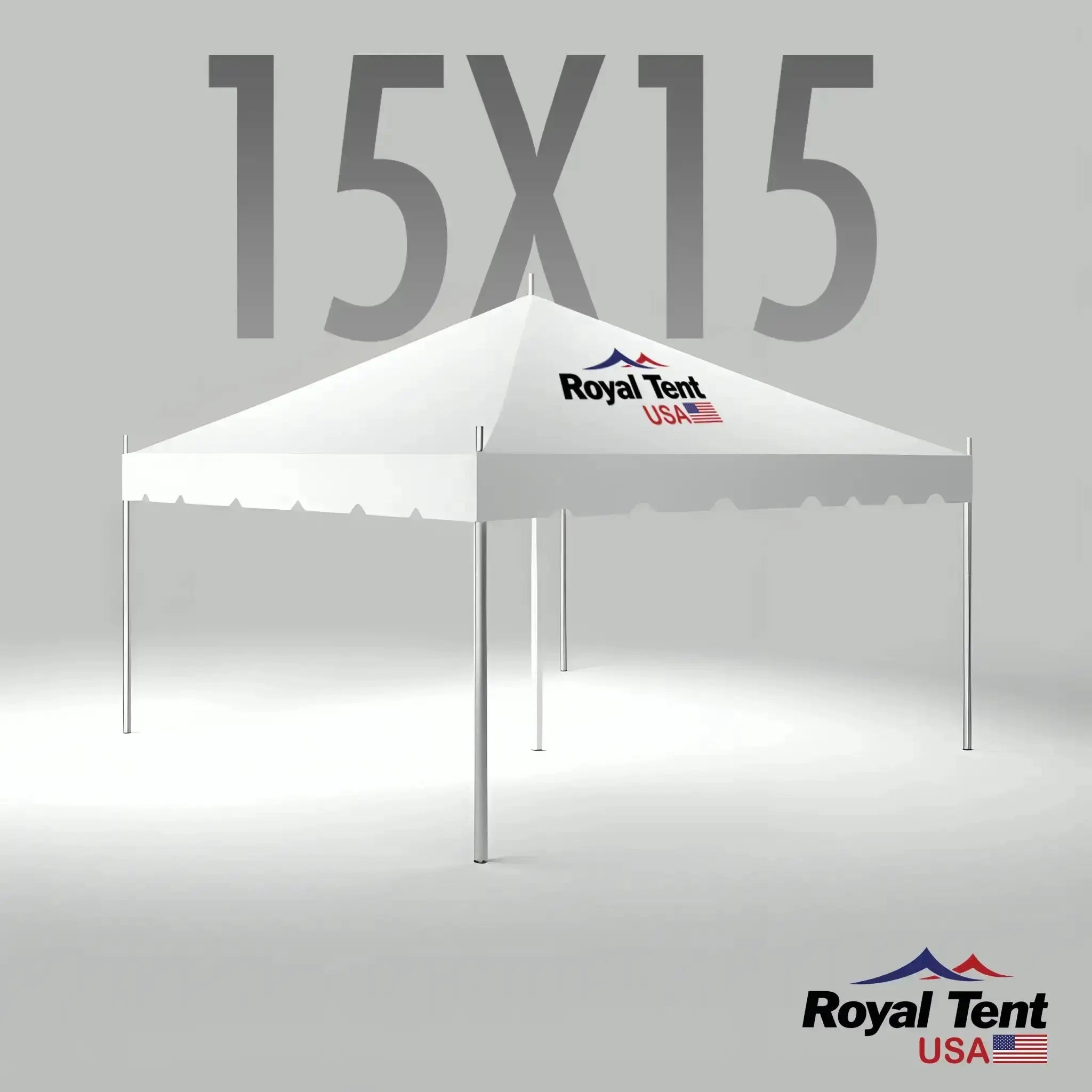 Classic Pole Tent 15x15ft (4.5x4.5m) Royal Tent USA