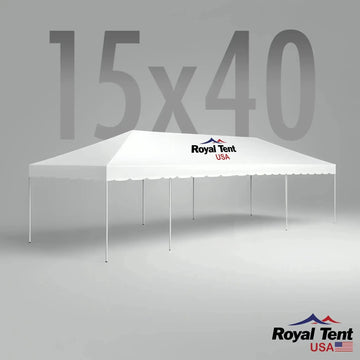 15' x 40' West Coast Frame Tent, 1 Piece Tent Top, Complete Royal Tent USA