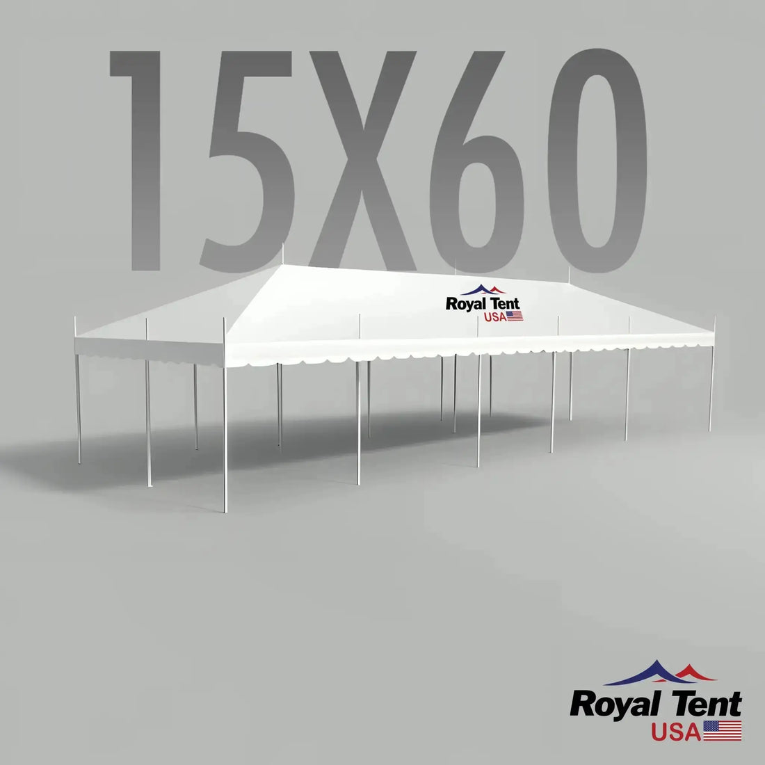 Classic Pole Tent 15x60ft (4.5x18m) Royal Tent USA