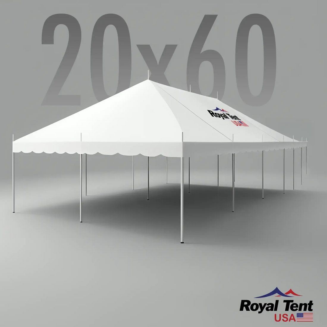 Classic Pole Tent 20x60ft (6x18m) Royal Tent USA
