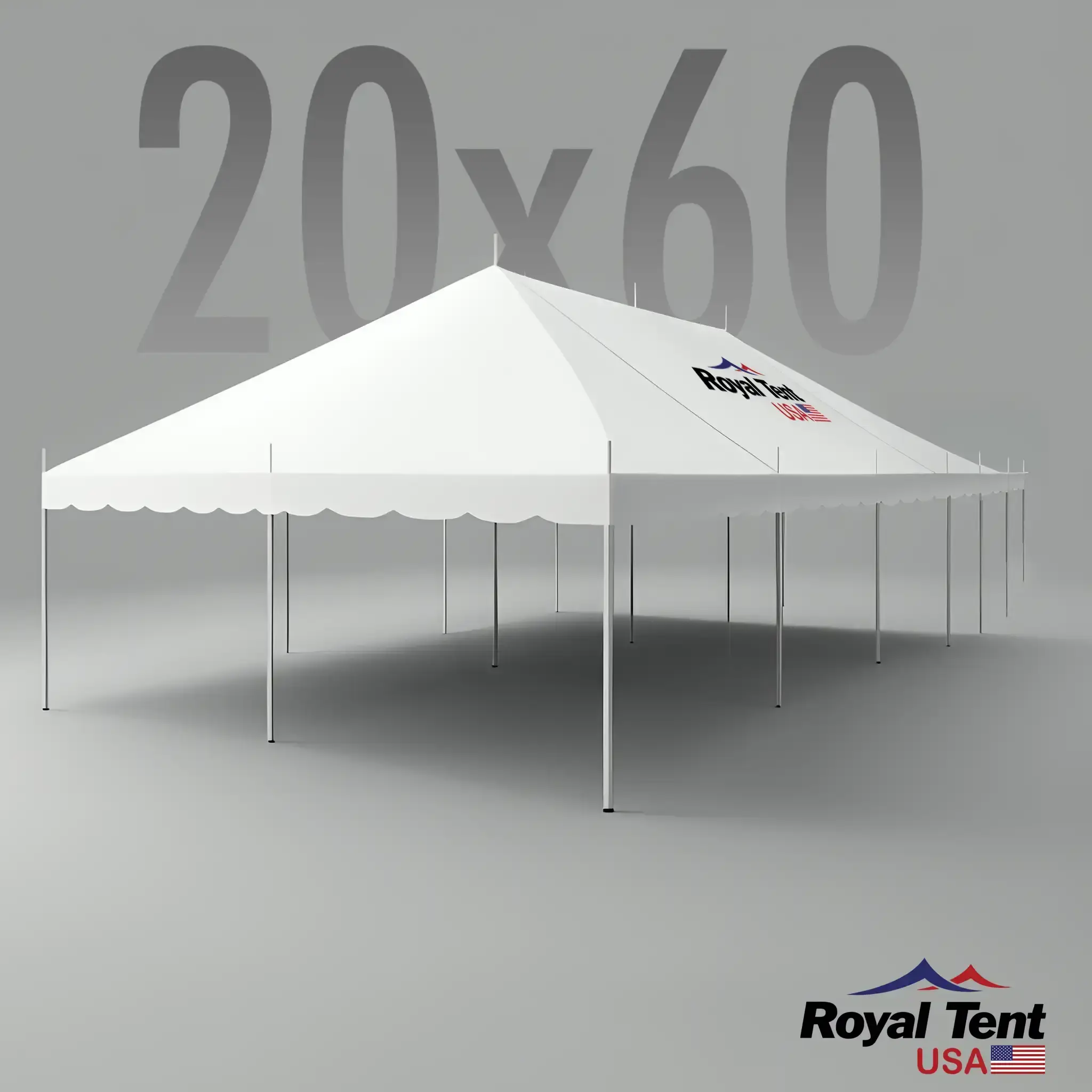 Classic Pole Tent 20x60ft (6x18m) Royal Tent USA