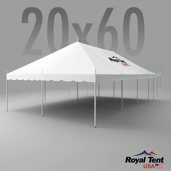 Classic Pole Tent 20x60ft (6x18m) Royal Tent USA