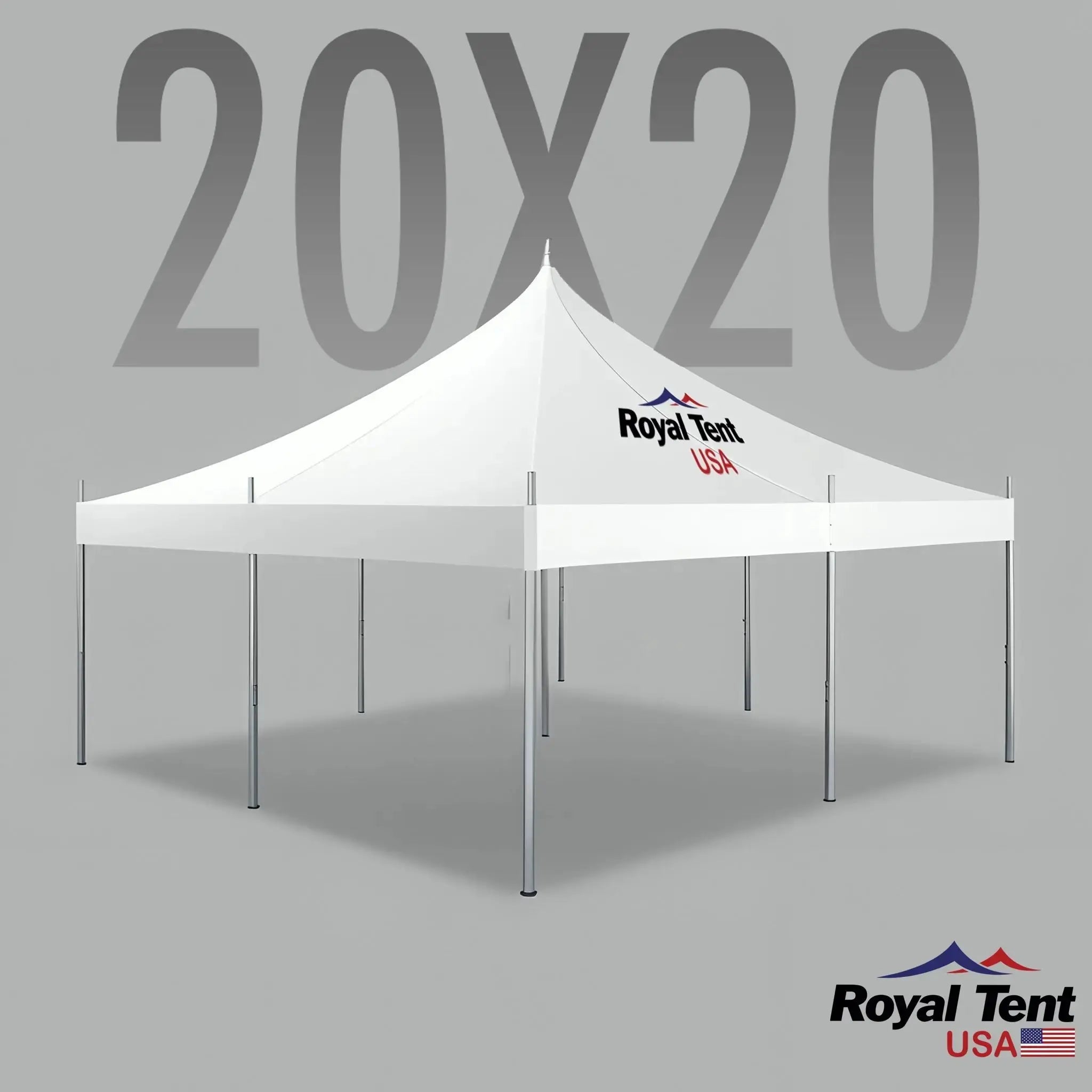 High Peak Pole Tent 20x20ft (6x6m) Royal Tent USA