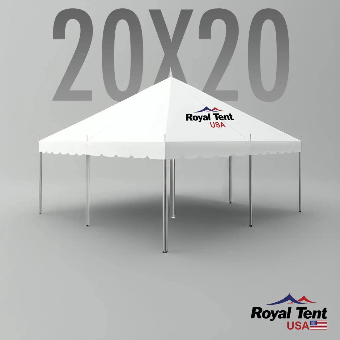 Classic Pole Tent 20x20ft (6x6m) Royal Tent USA