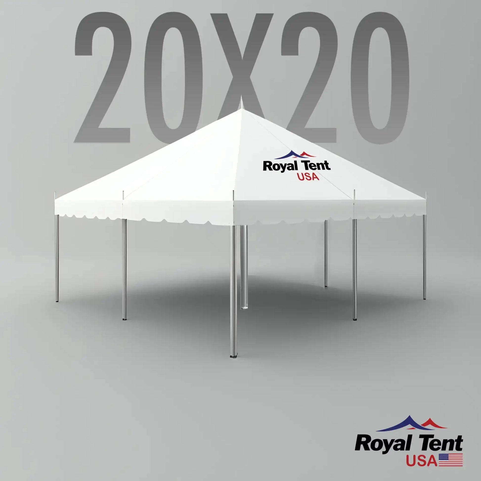 Classic Pole Tent 20x20ft (6x6m) Royal Tent USA