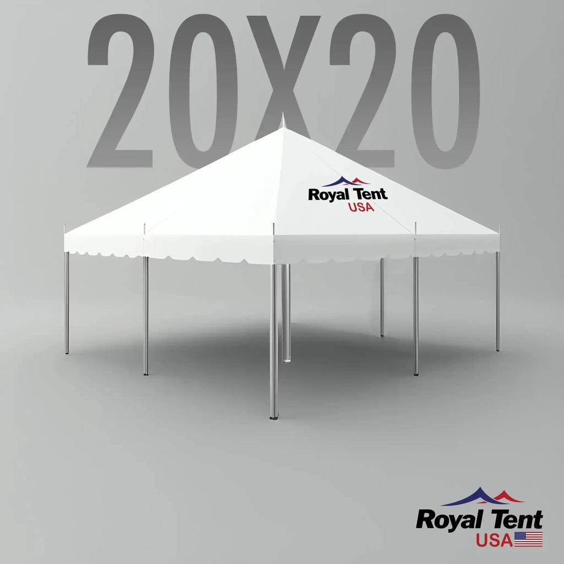 Classic Pole Tent 20x20ft (6x6m) Royal Tent USA