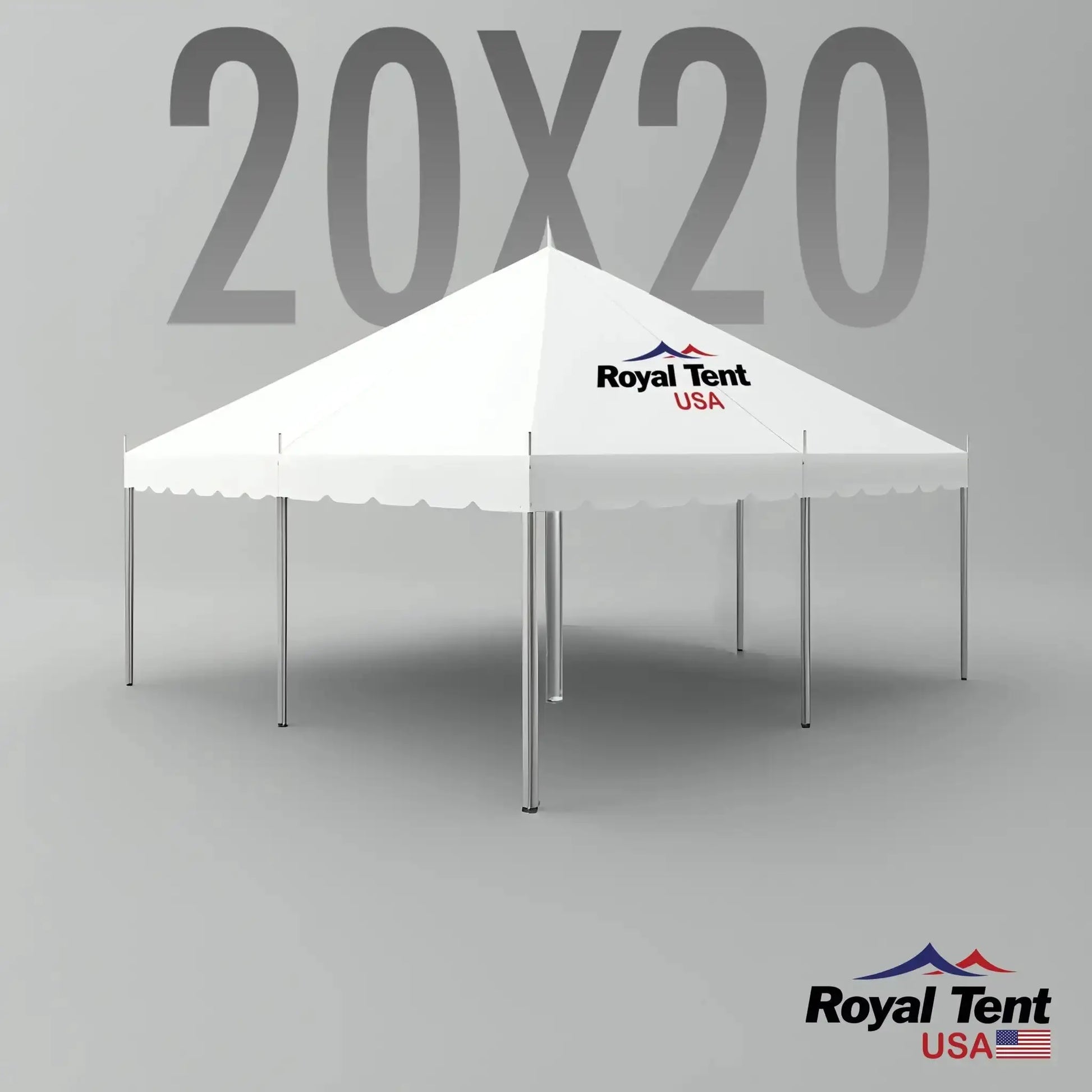 Classic Pole Tent 20x20ft (6x6m) Royal Tent USA