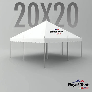 Classic Pole Tent 20x20ft (6x6m) Royal Tent USA