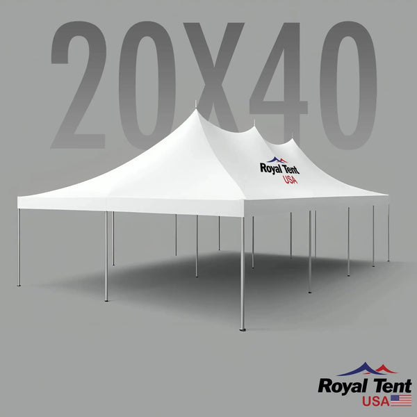 High Peak Pole Tent 20x40ft (6x12m) Royal Tent USA