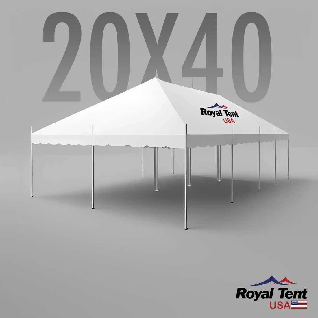 Classic Pole Tent 20x40ft (6x12m) Royal Tent USA