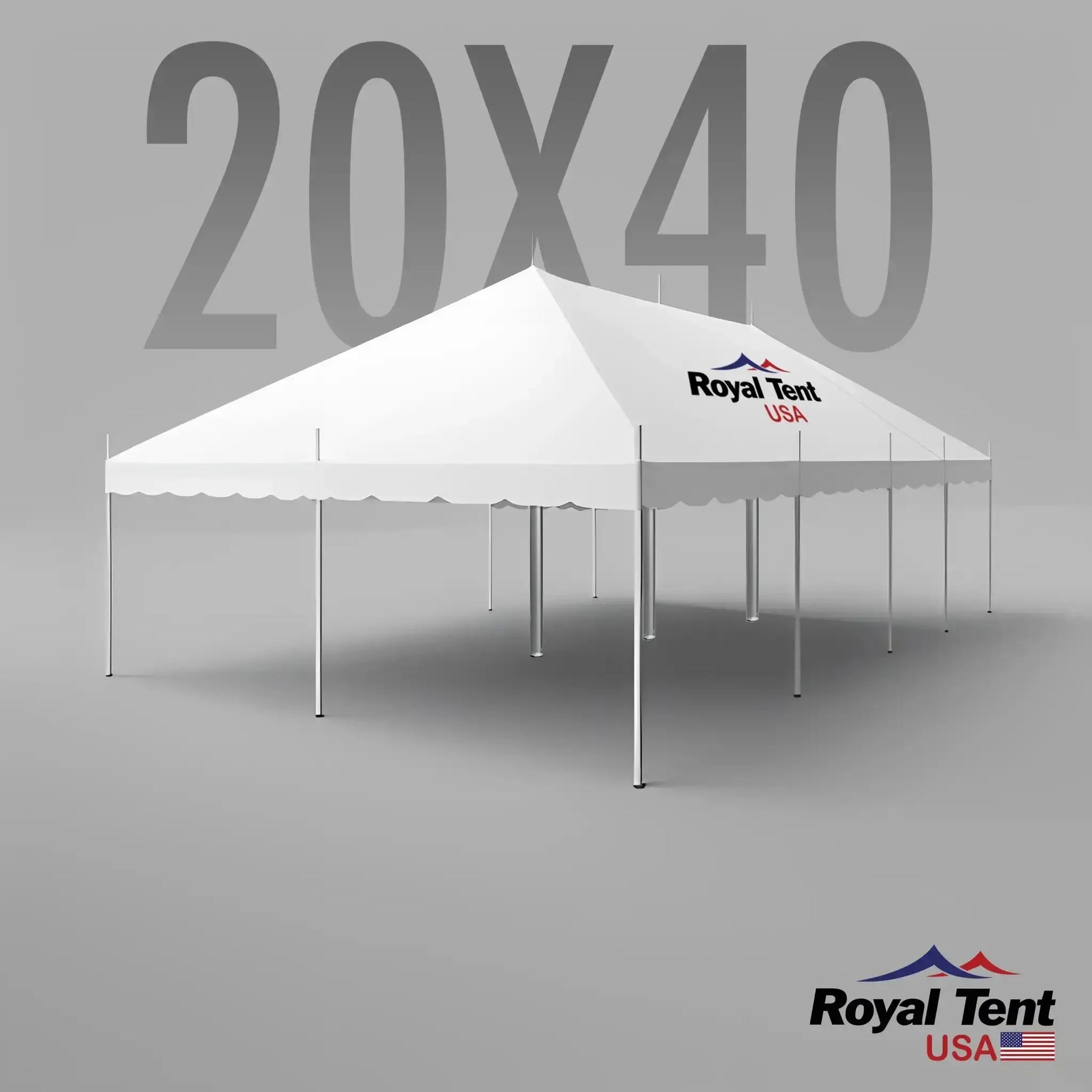 Classic Pole Tent 20x40ft (6x12m) Royal Tent USA