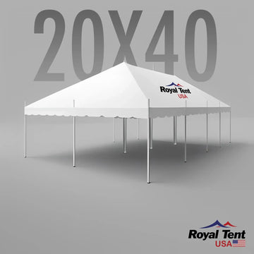 Classic Pole Tent 20x40ft (6x12m) Royal Tent USA