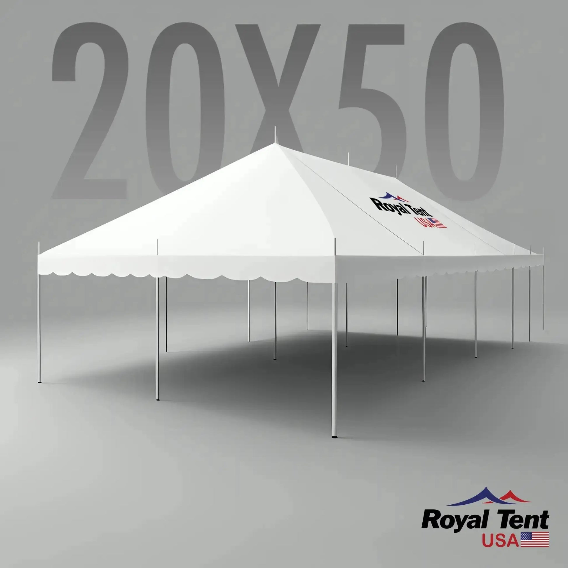 Classic Pole Tent 20x50ft (6x15m) Royal Tent USA