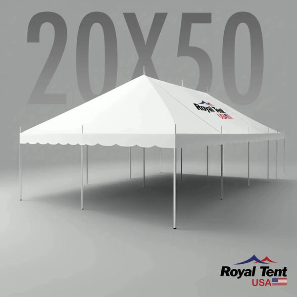 Classic Pole Tent 20x50ft (6x15m) Royal Tent USA