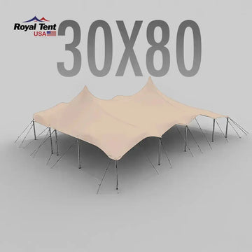 Stretch Tent 30x80ft (9x24m) Beige Royal Tent USA