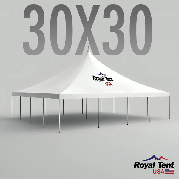 High Peak Pole Tent 30x30ft (9x9m) Royal Tent USA