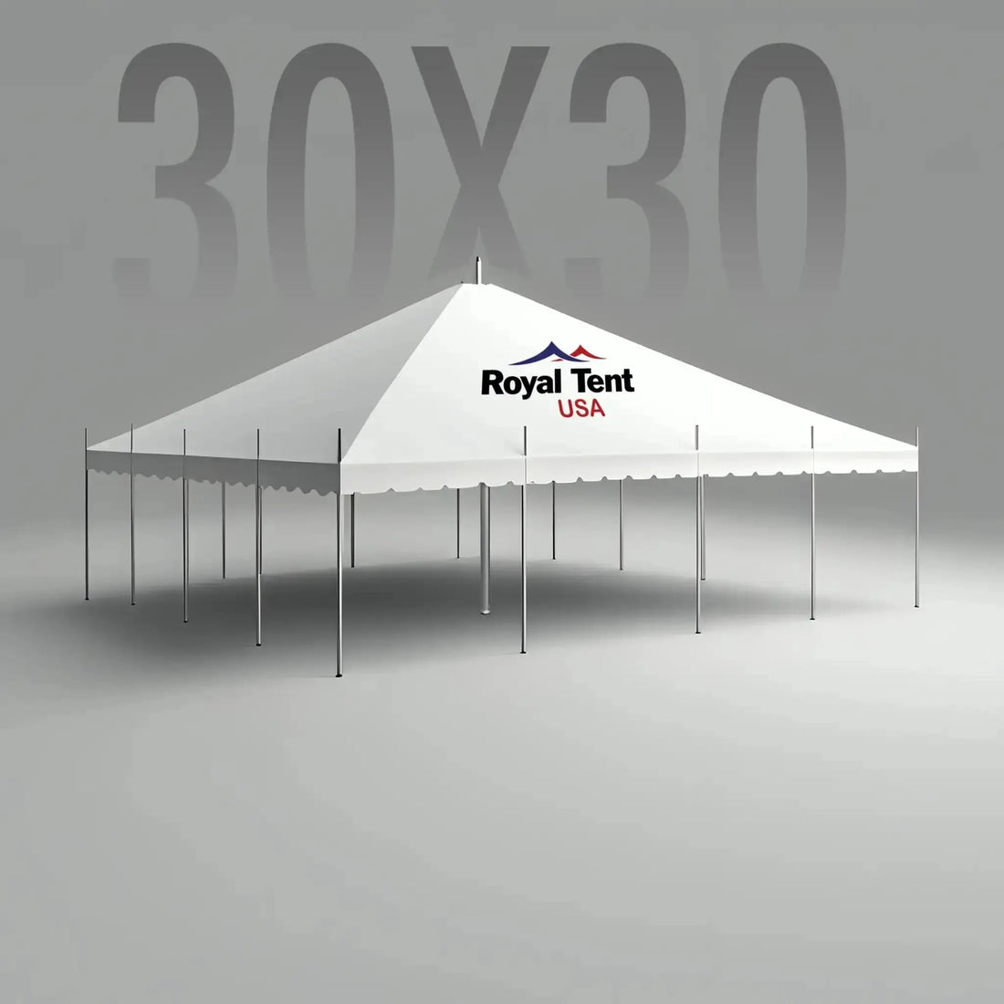 Classic Pole Tent 30x30ft (9x9m) Royal Tent USA