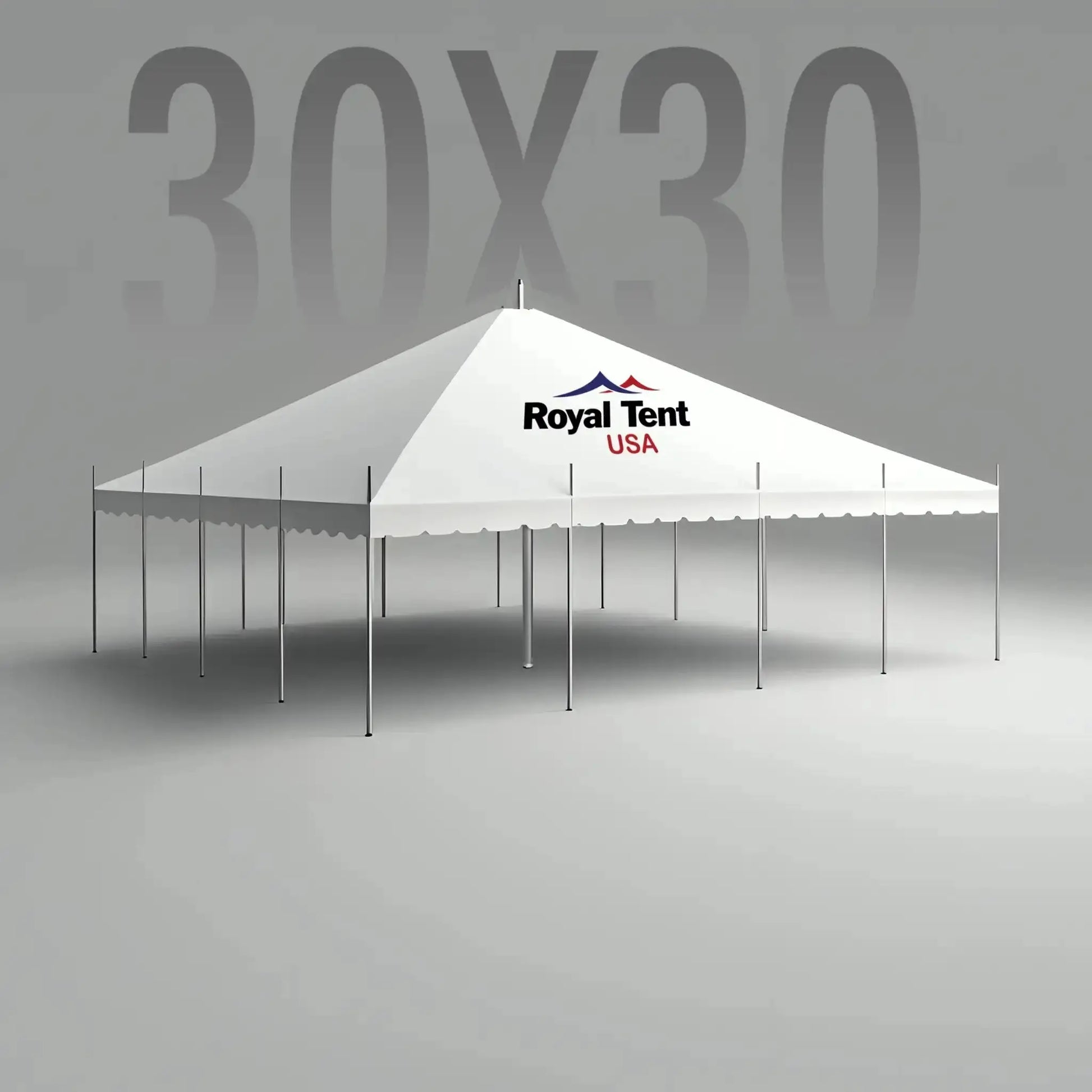 Classic Pole Tent 30x30ft (9x9m) Royal Tent USA
