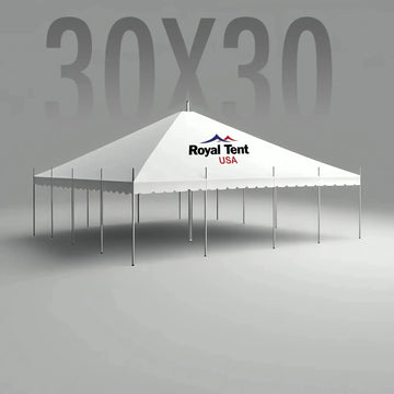 Classic Pole Tent 30x30ft (9x9m) Royal Tent USA