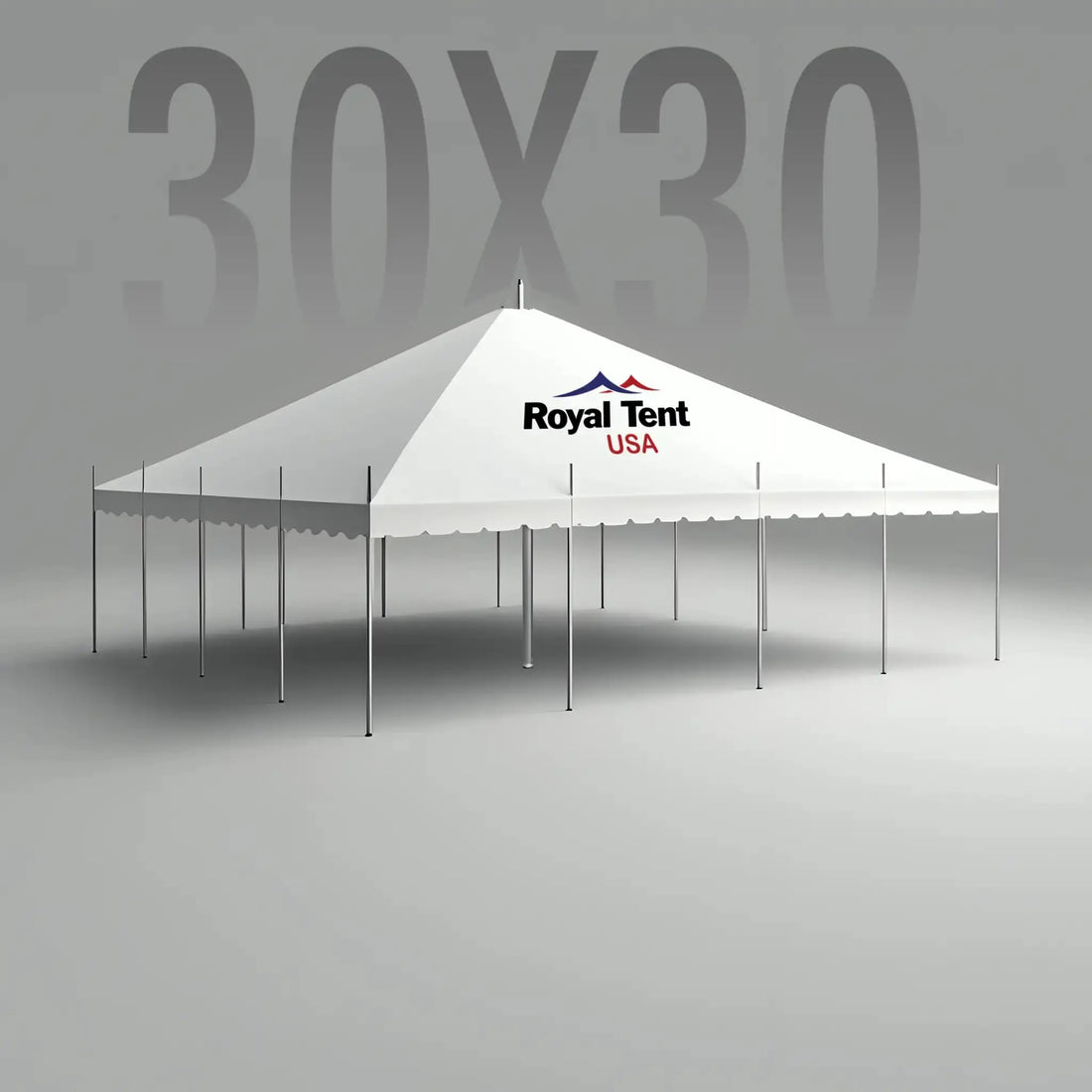 Classic Pole Tent 30x30ft (9x9m) Royal Tent USA