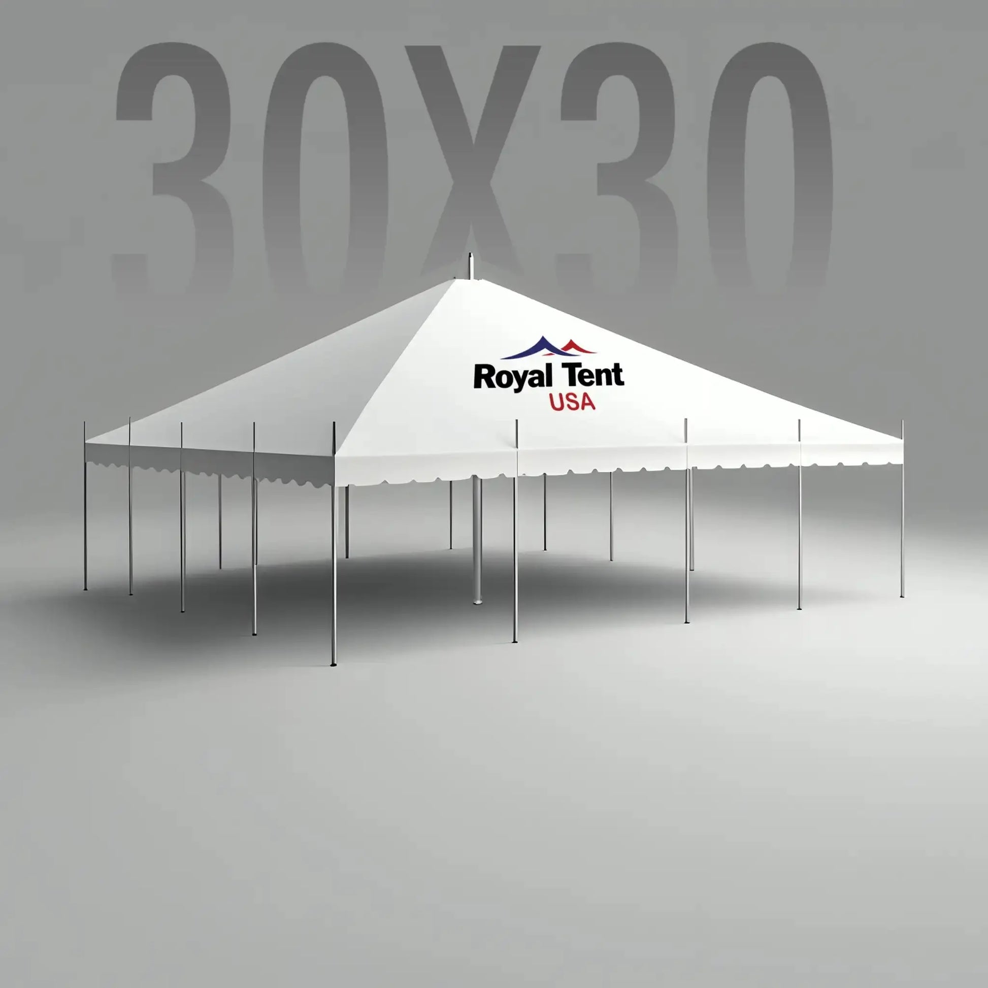 Classic Pole Tent 30x30ft (9x9m) Royal Tent USA