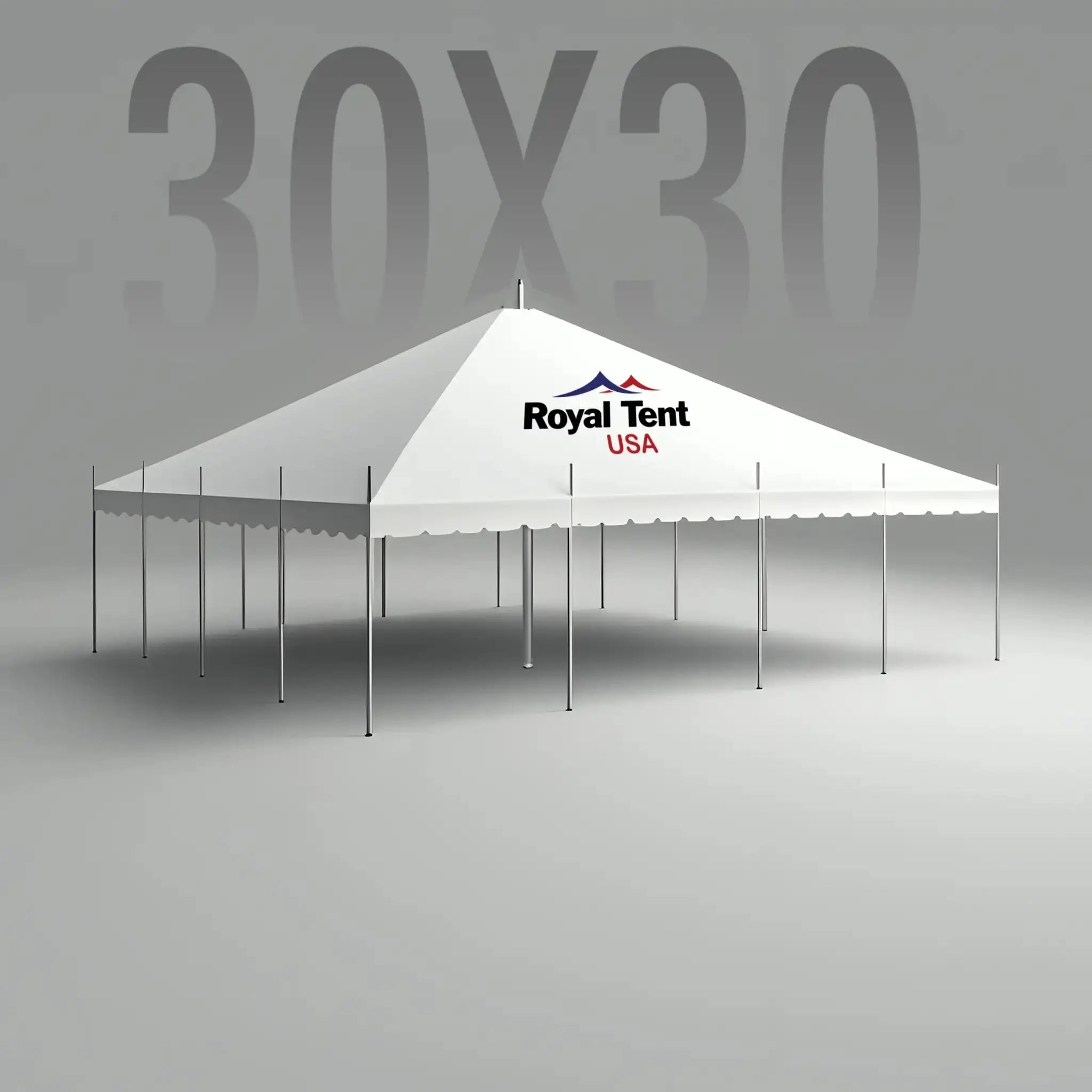 Classic Pole Tent 30x30ft (9x9m) Royal Tent USA