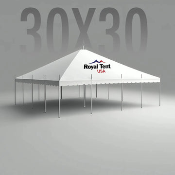 Classic Pole Tent 30x30ft (9x9m) Royal Tent USA