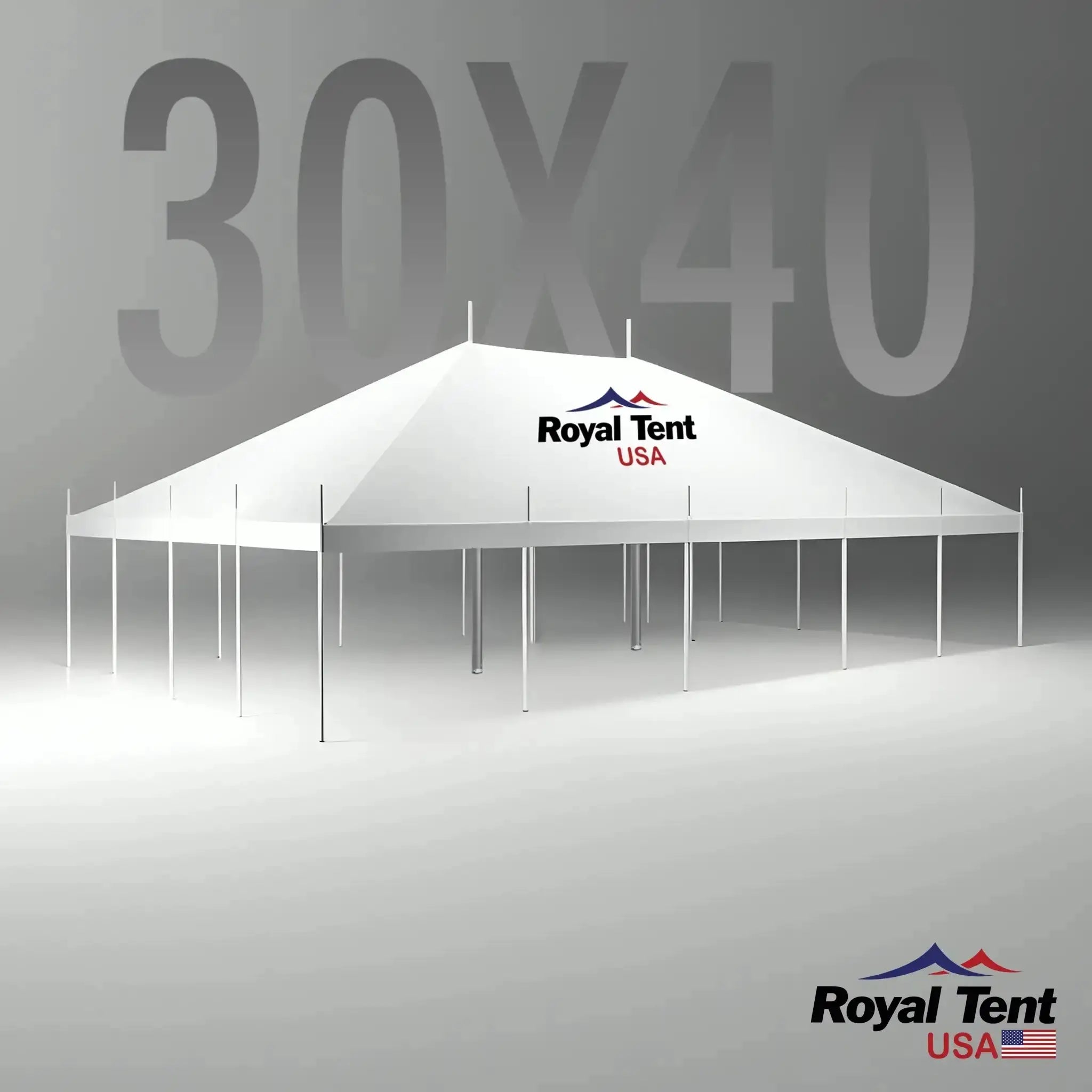 Classic Pole Tent 30x40ft (9x12m) Royal Tent USA