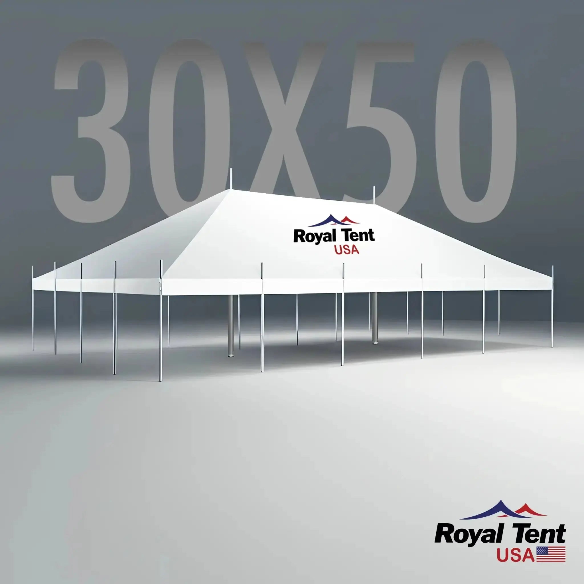 Classic Pole Tent 30x50ft (9x15m) Royal Tent USA