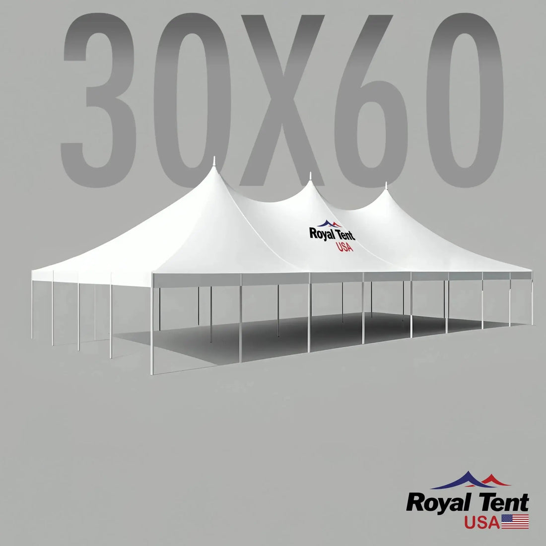 High Peak Pole Tent 30x60ft (9x18m) Royal Tent USA