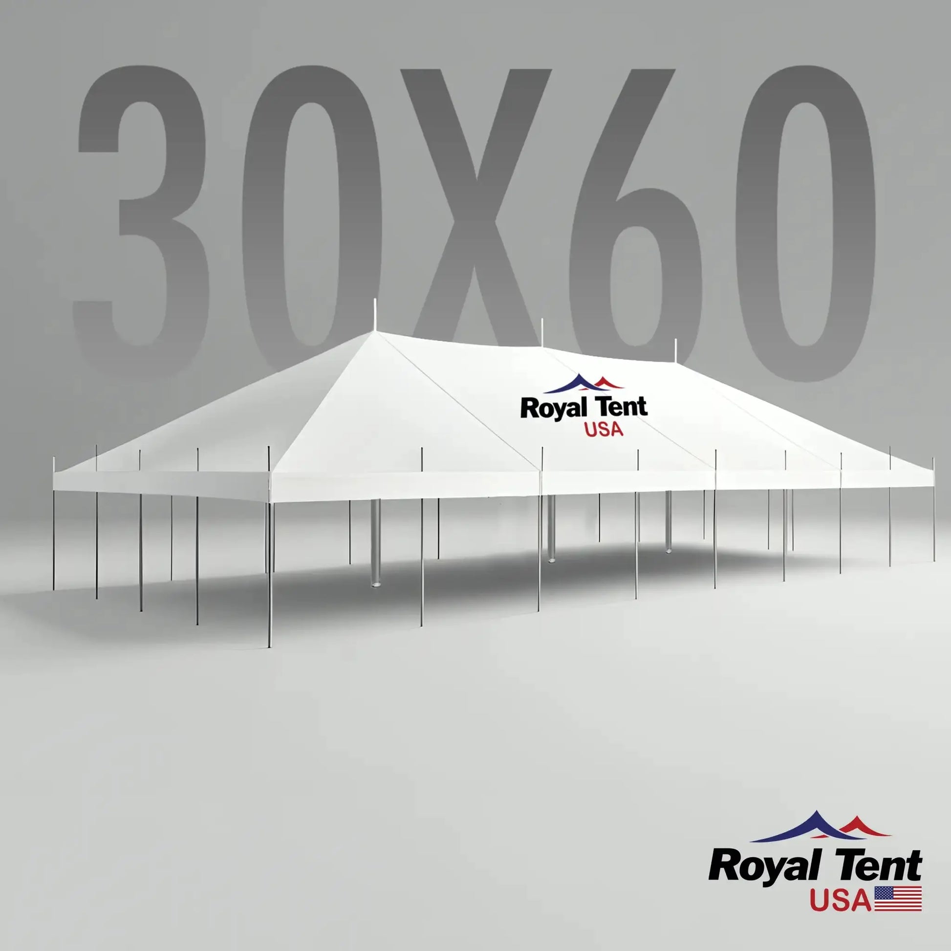 Classic Pole Tent 30x60ft (9x18m) Royal Tent USA
