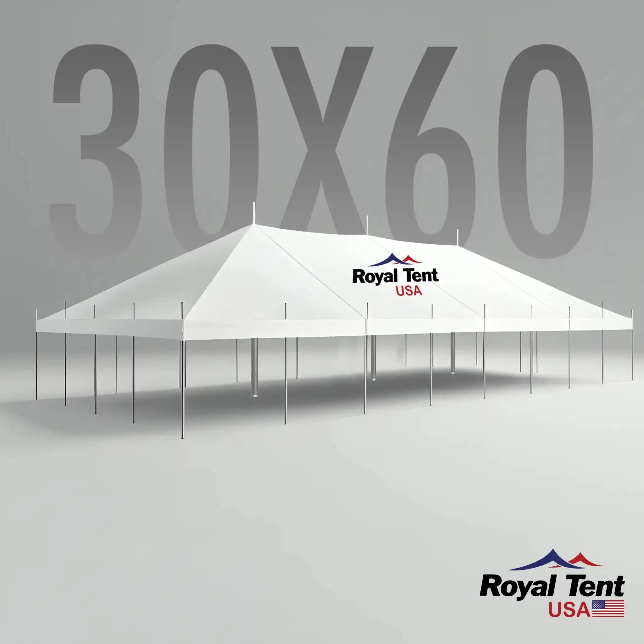 Classic Pole Tent 30x60ft (9x18m) Royal Tent USA