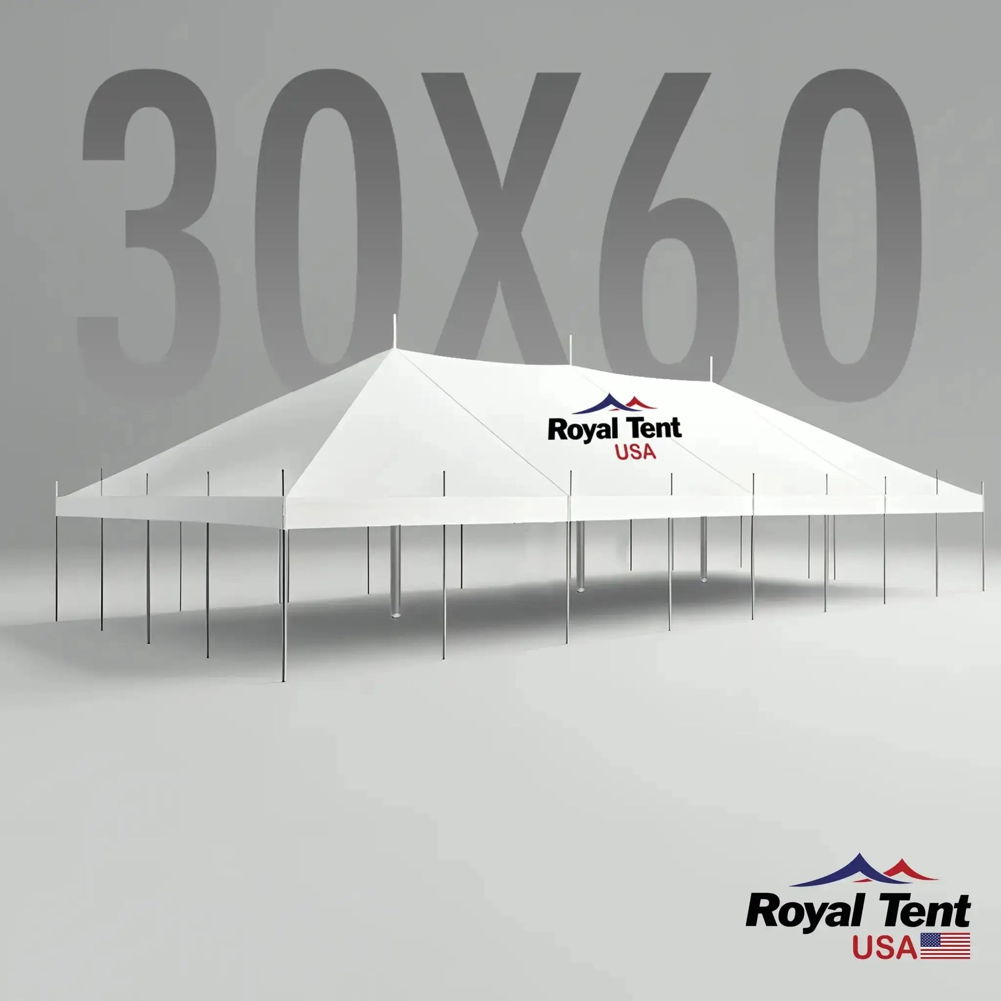 Classic Pole Tent 30x60ft (9x18m) Royal Tent USA
