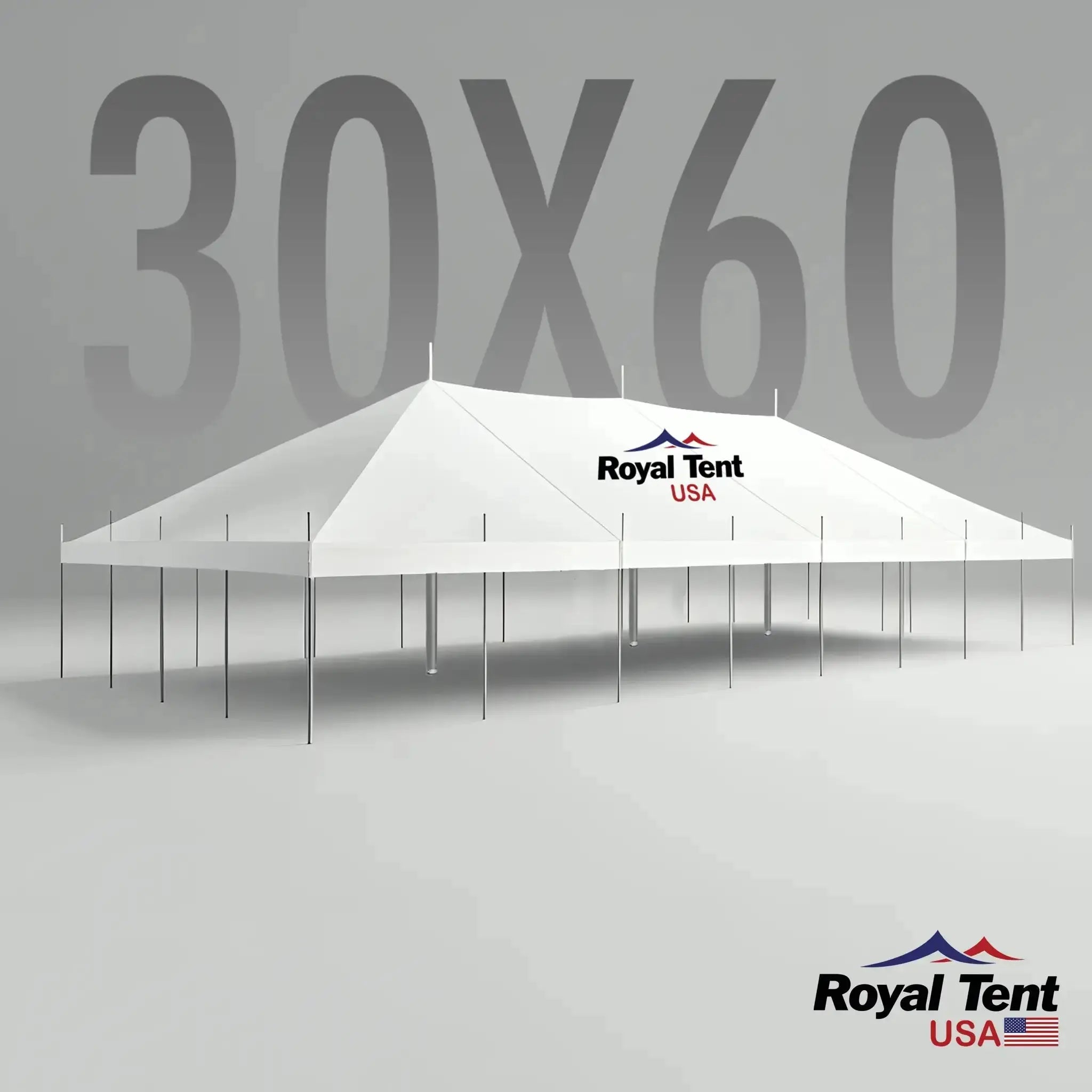 Classic Pole Tent 30x60ft (9x18m) Royal Tent USA