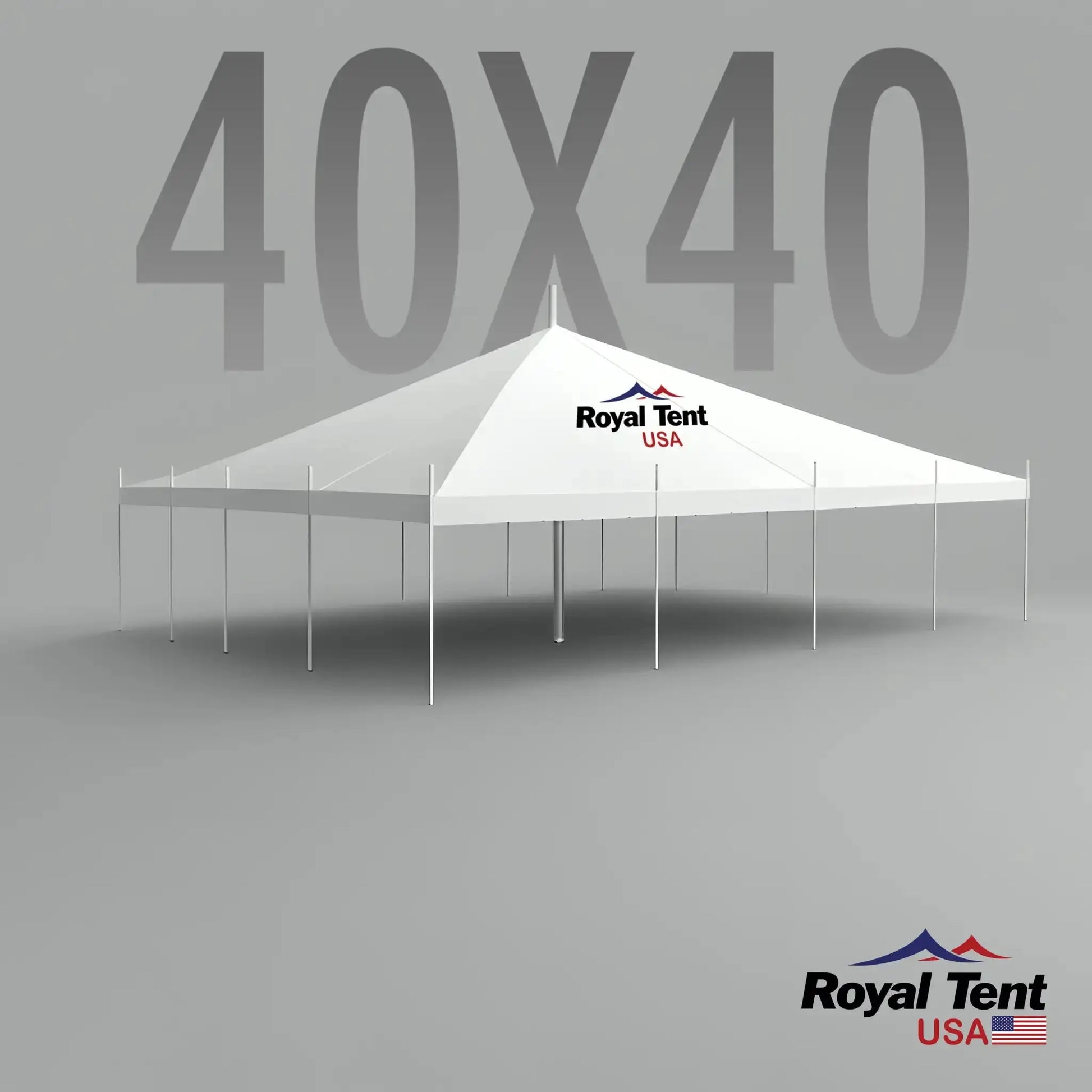 Classic Pole Tent 40x40ft (12x12m) Royal Tent USA