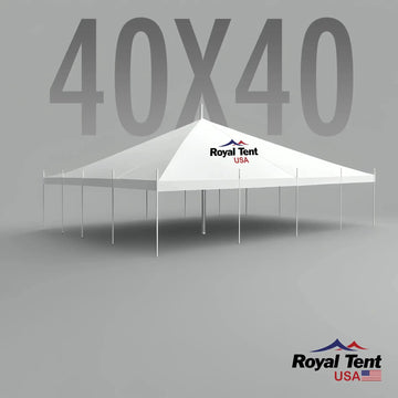 Classic Pole Tent 40x40ft (12x12m) Royal Tent USA
