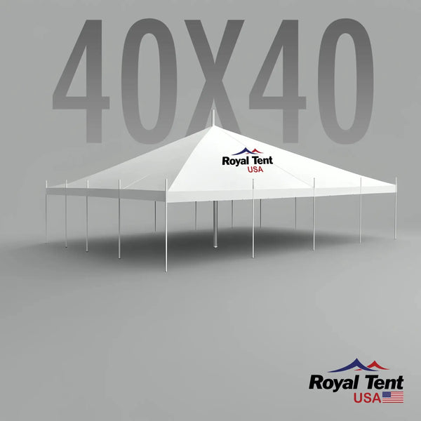 Classic Pole Tent 40x40ft (12x12m) Royal Tent USA