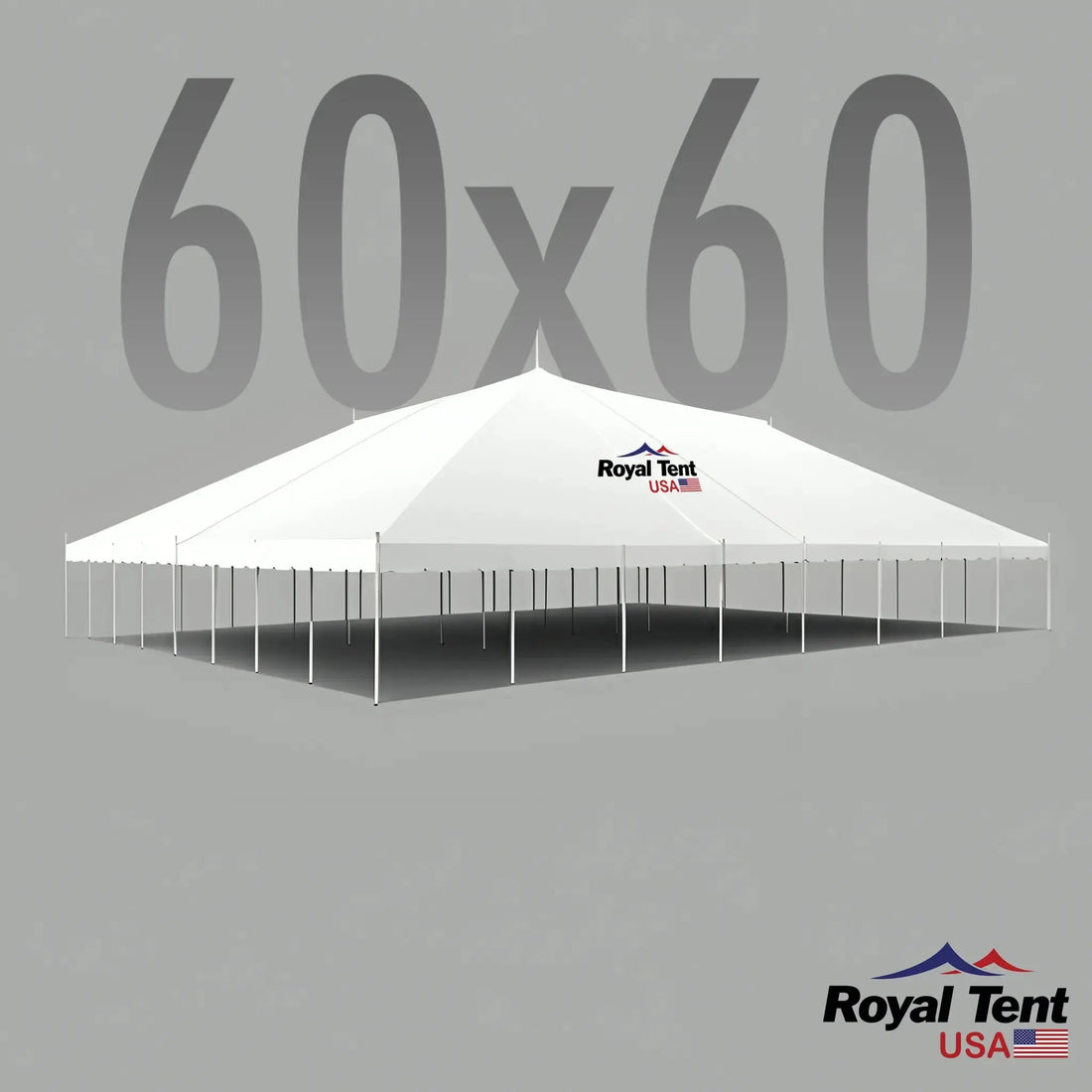 Classic Pole Tent 60x60ft (18x18m) Royal Tent USA