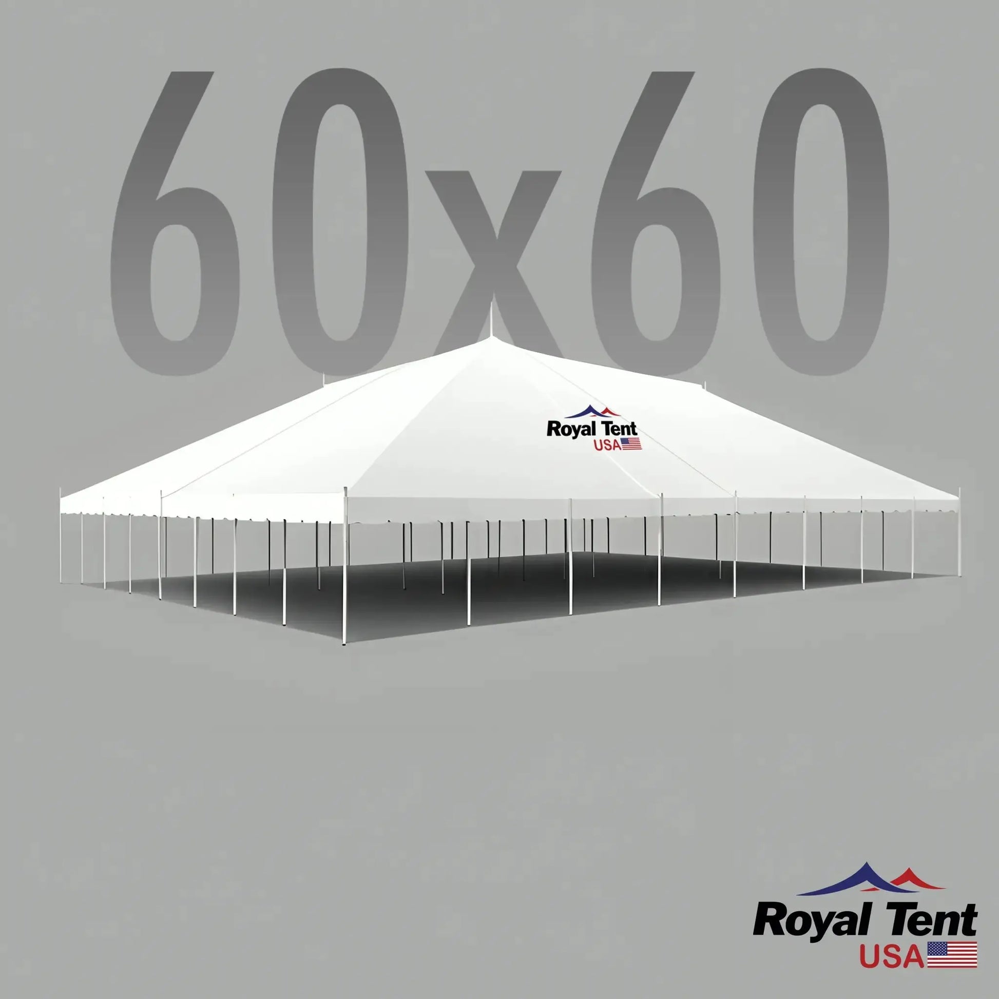 Classic Pole Tent 60x60ft (18x18m) Royal Tent USA