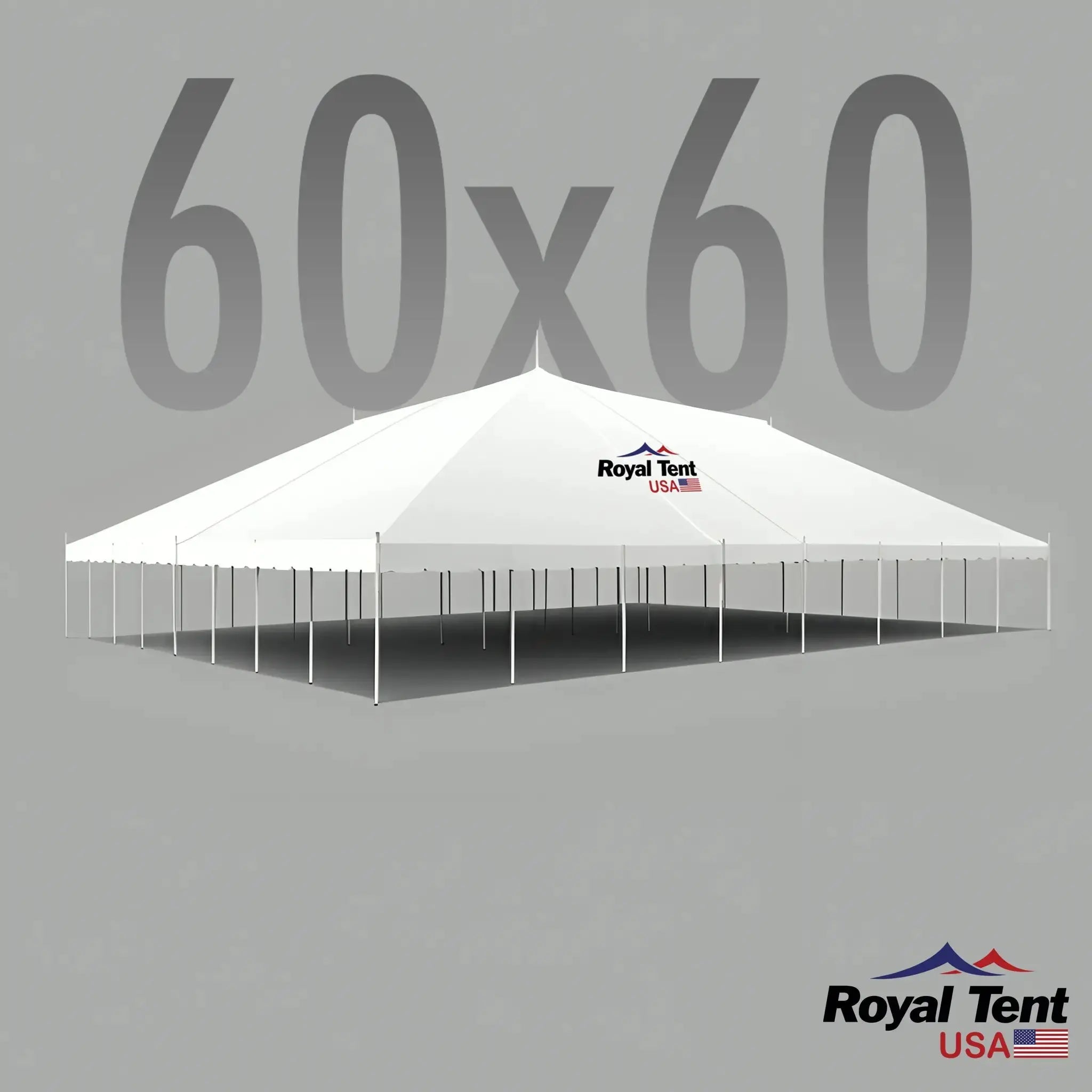 Classic Pole Tent 60x60ft (18x18m) Royal Tent USA