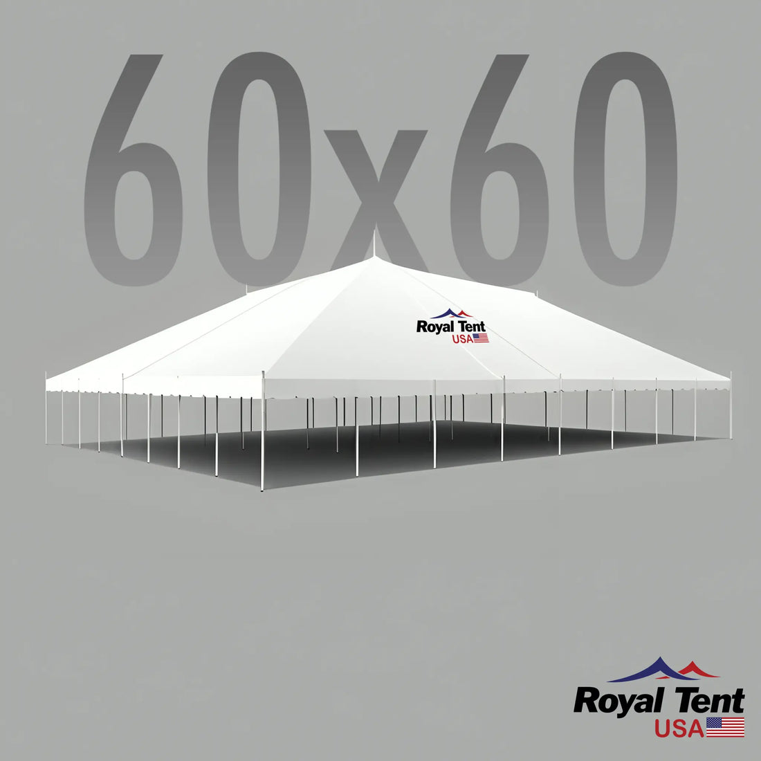 Classic Pole Tent 60x60ft (18x18m) Royal Tent USA