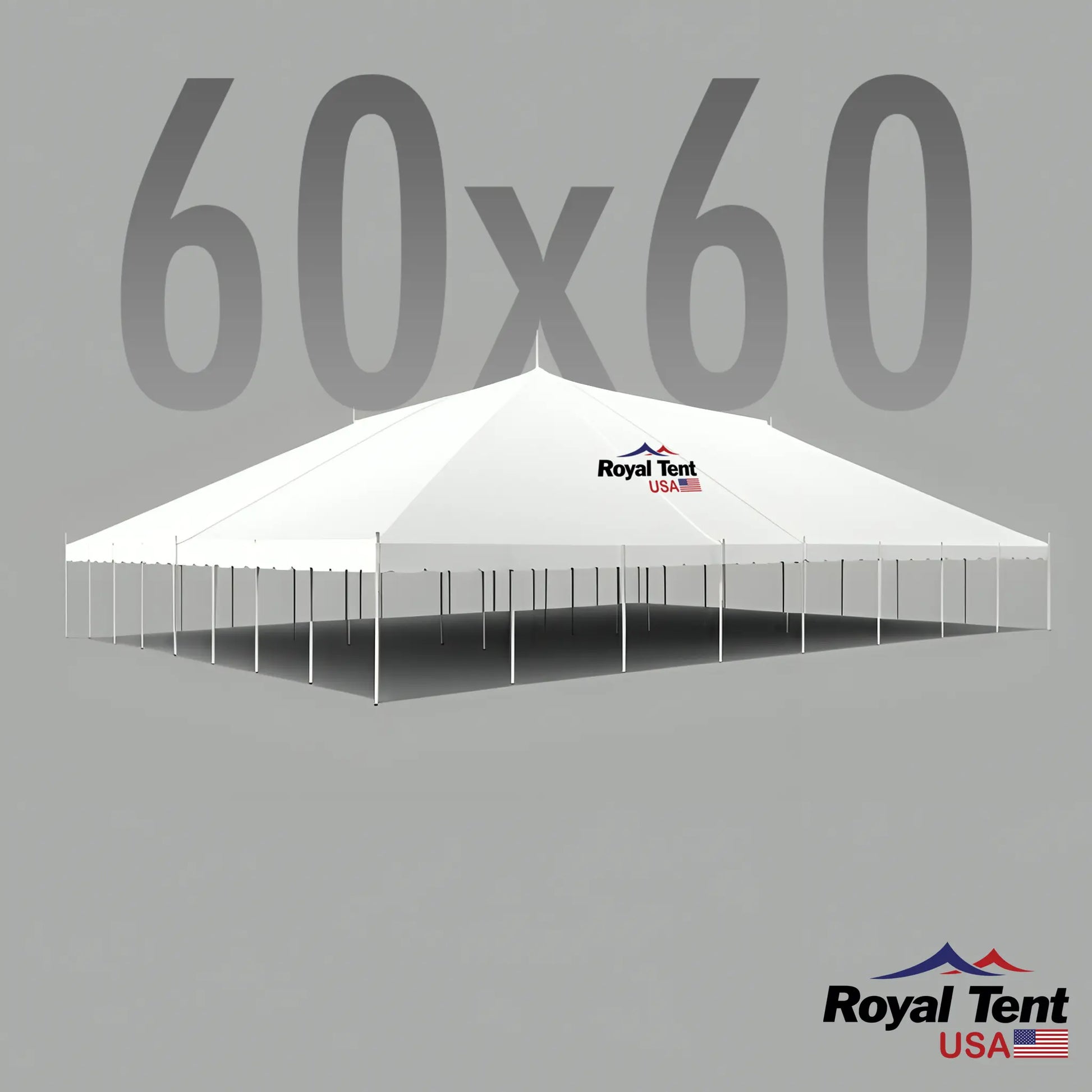 Classic Pole Tent 60x60ft (18x18m) Royal Tent USA