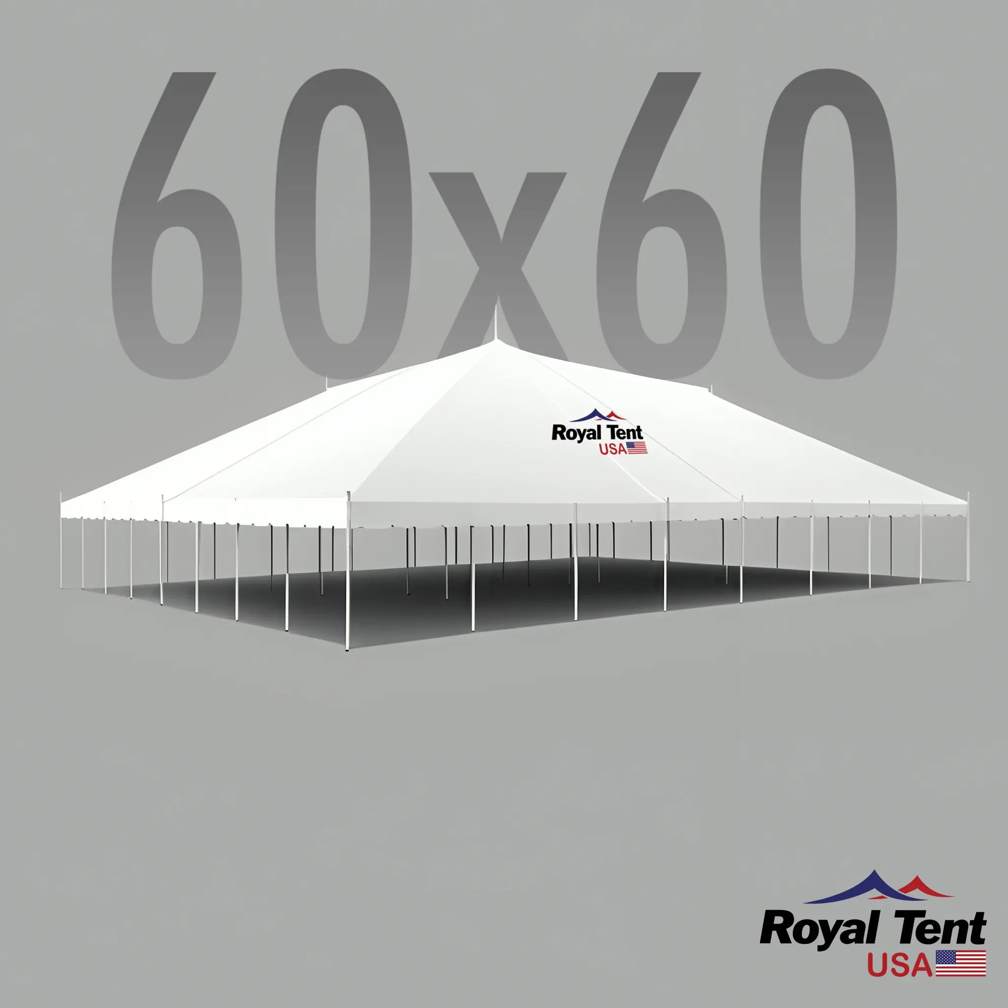 Classic Pole Tent 60x60ft (18x18m) Royal Tent USA